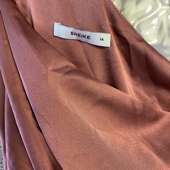 Sheike Dusty Rose Asymmetrical Dress - Picture 3 of 6